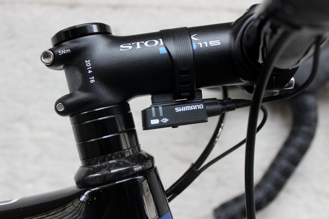 Storck Aernario Basic road bike - stem and Shimano Ultegra Di2 control box (Pic: George Scott/Factory Media)