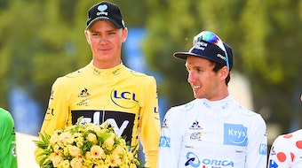 Chris Froome, Adam Yates, podium, Tour de France, 2016, yellow jersey, white jersey, pic - Sirotti