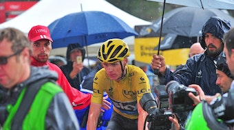 Chris Froome, rain, Tour de France, stage 12, pic - Sirotti