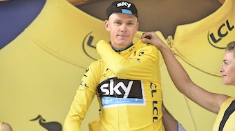 Chris Froome, yellow jersey, Tour de France, Team Sky, 2015, pic: Sirotti