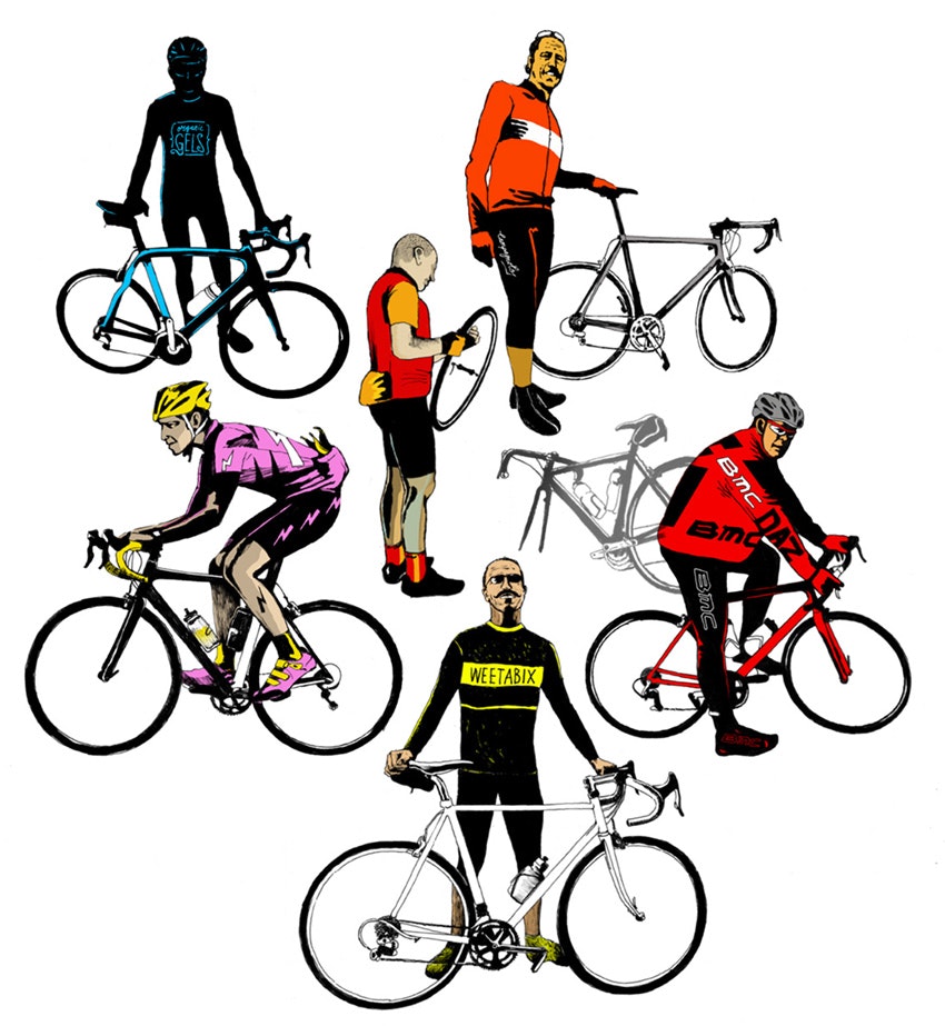 Six types of sportive rider