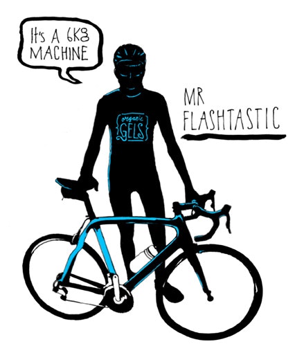 Six types of sportive rider: Mr. Flashtastic