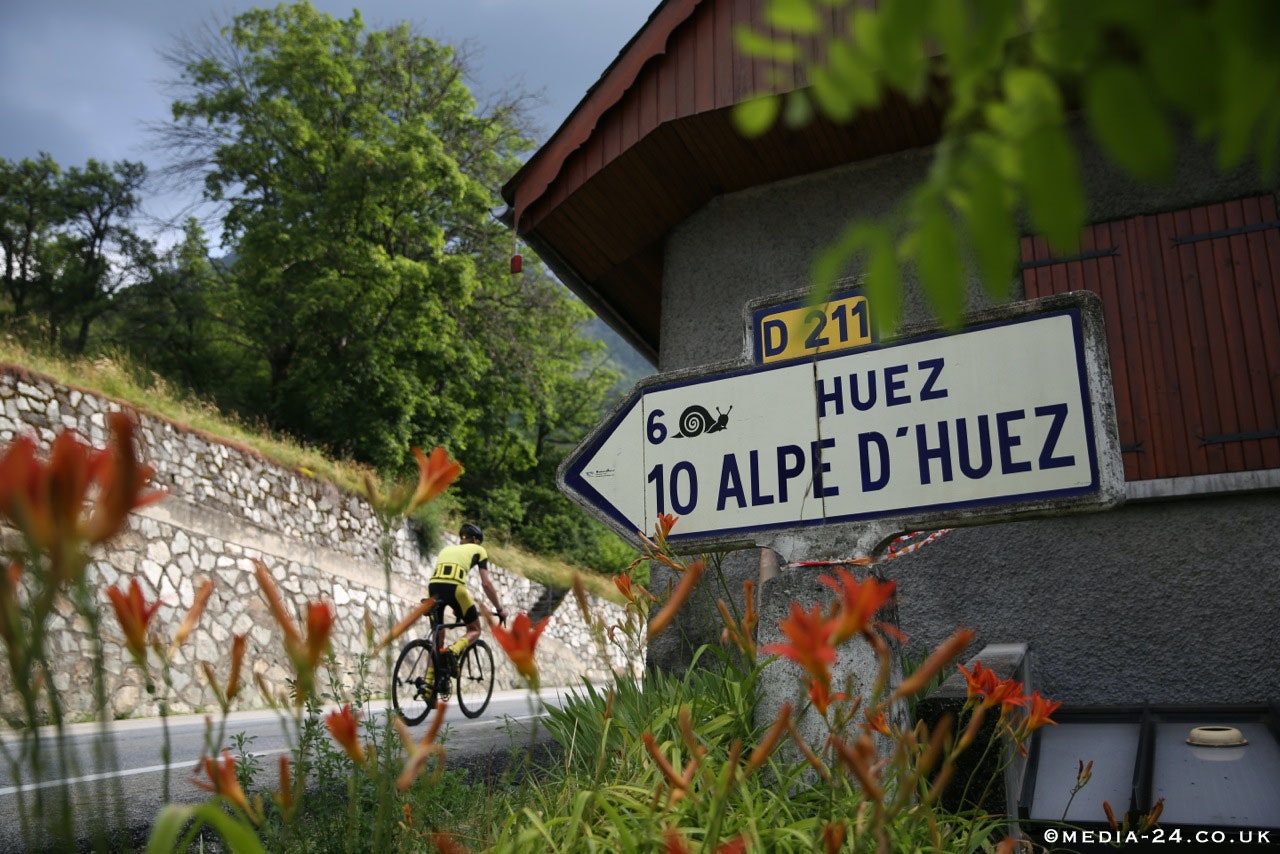 Alpe d'Huez sign, pic: ©Media-24, submitted by Mike Cotty, used with permission