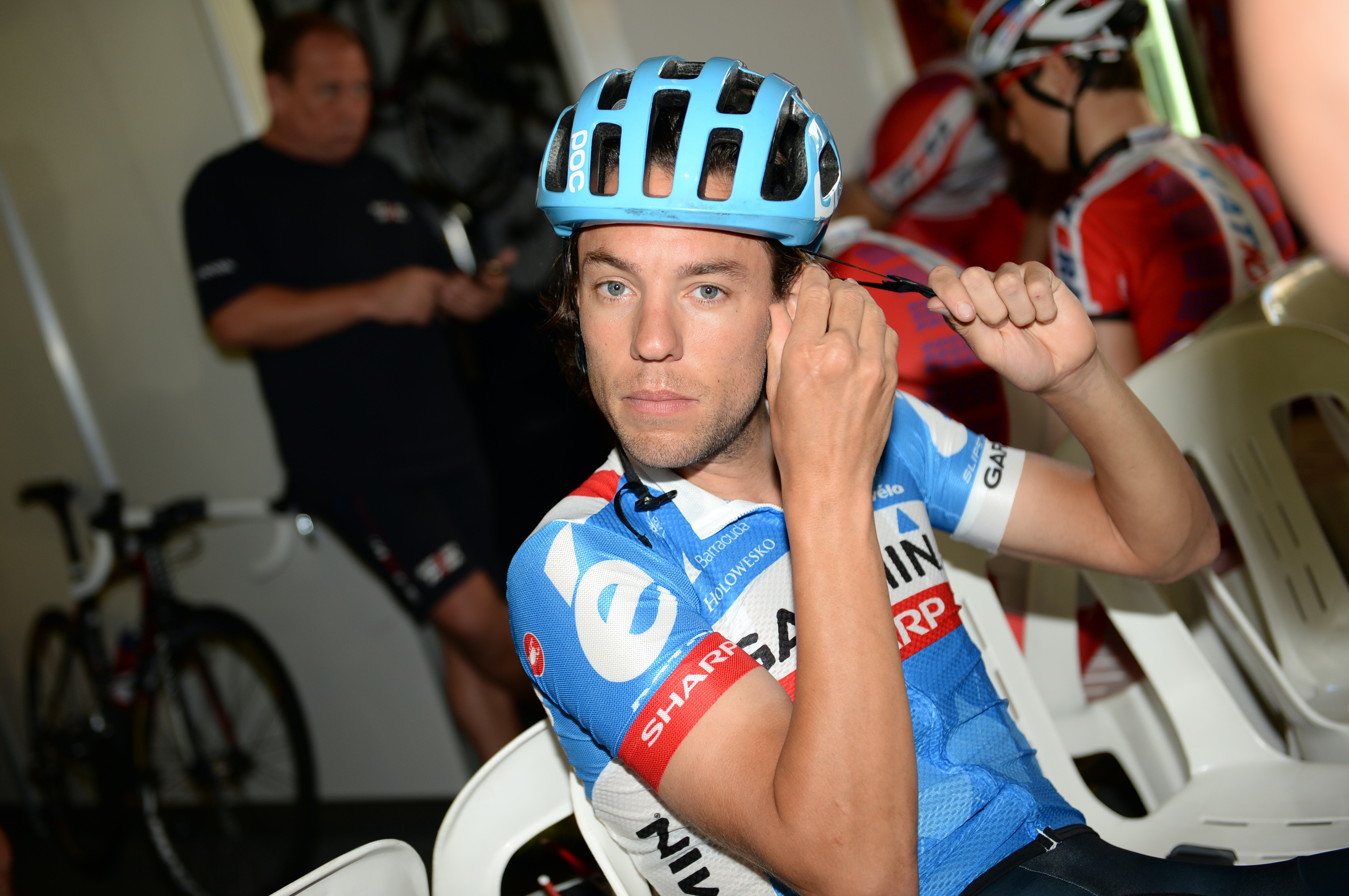 Thomas Dekker, Garmin-Sharp, POC Octal helmet, Tour Down Under 2014 (Pic: Sirotti)