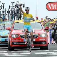 Vincenzo Nibali, Astana, yellow jersey, Tour de France, 2014, stage 18, pic: Sirotti